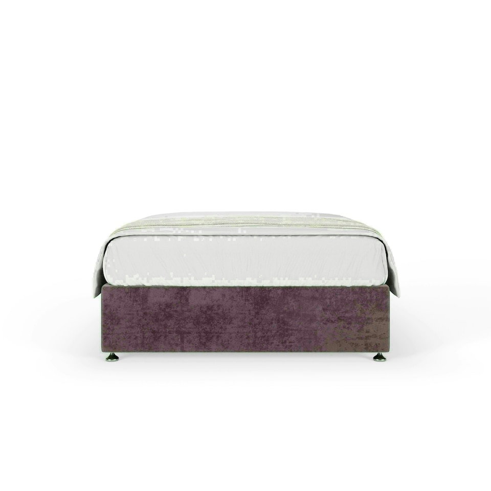image 1 of Mauve Naples Velvet No Drawer Divan Base Small Double