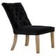 image 1 of Interiors by Premier Black Buttoned Dining Chairs,  Velvet Upholstered Dining Chair, Accent Lounge Chair for Living Room