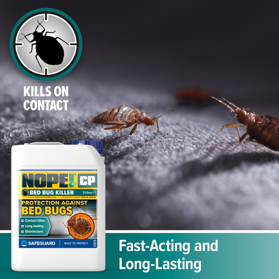 image 1 of NOPE CP Bed Bug Killer (5 Litre) Odourless & Non-Staining Bed Bug Treatment for Mattress, Carpets, Bed Frames, Furniture.