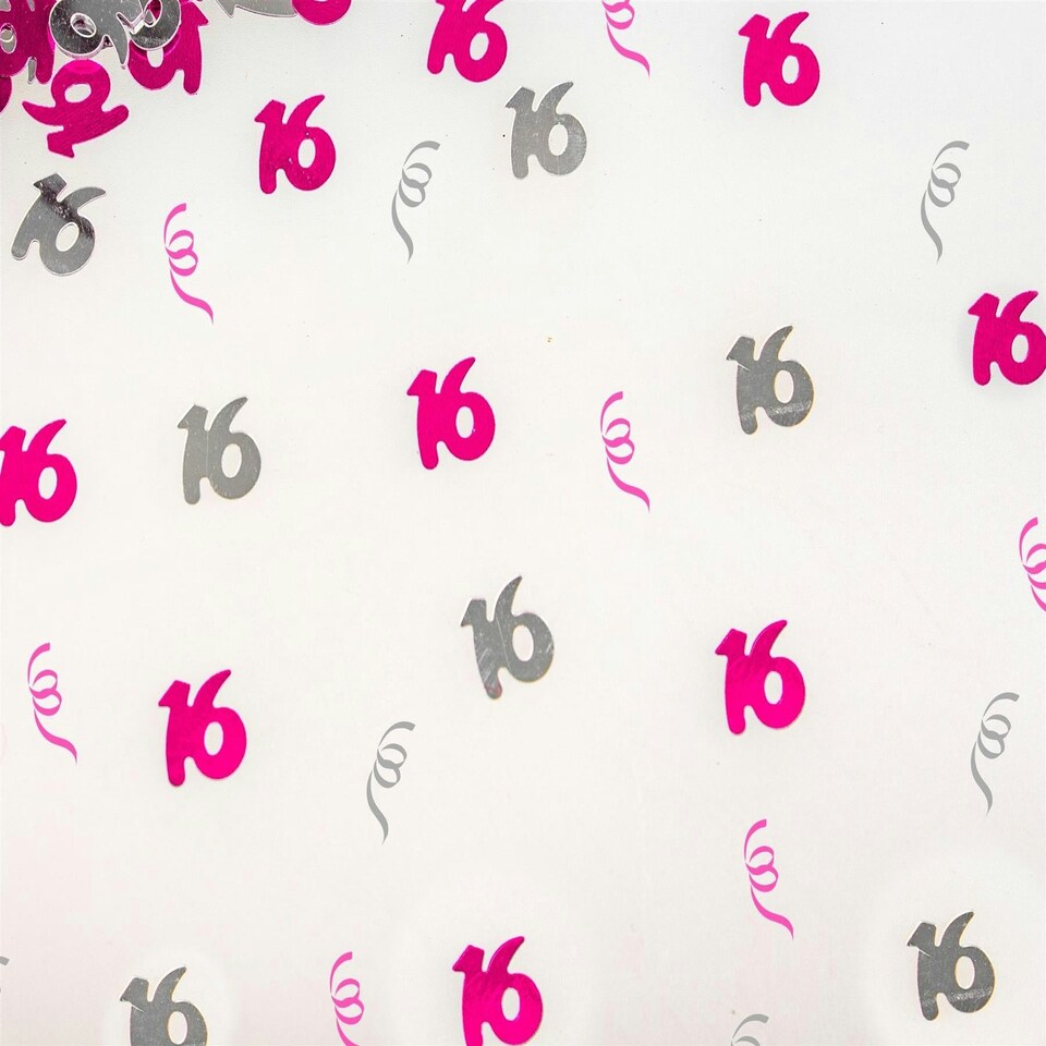 image 1 of 2x 14g 16th Pink Happy Birthday Confetti