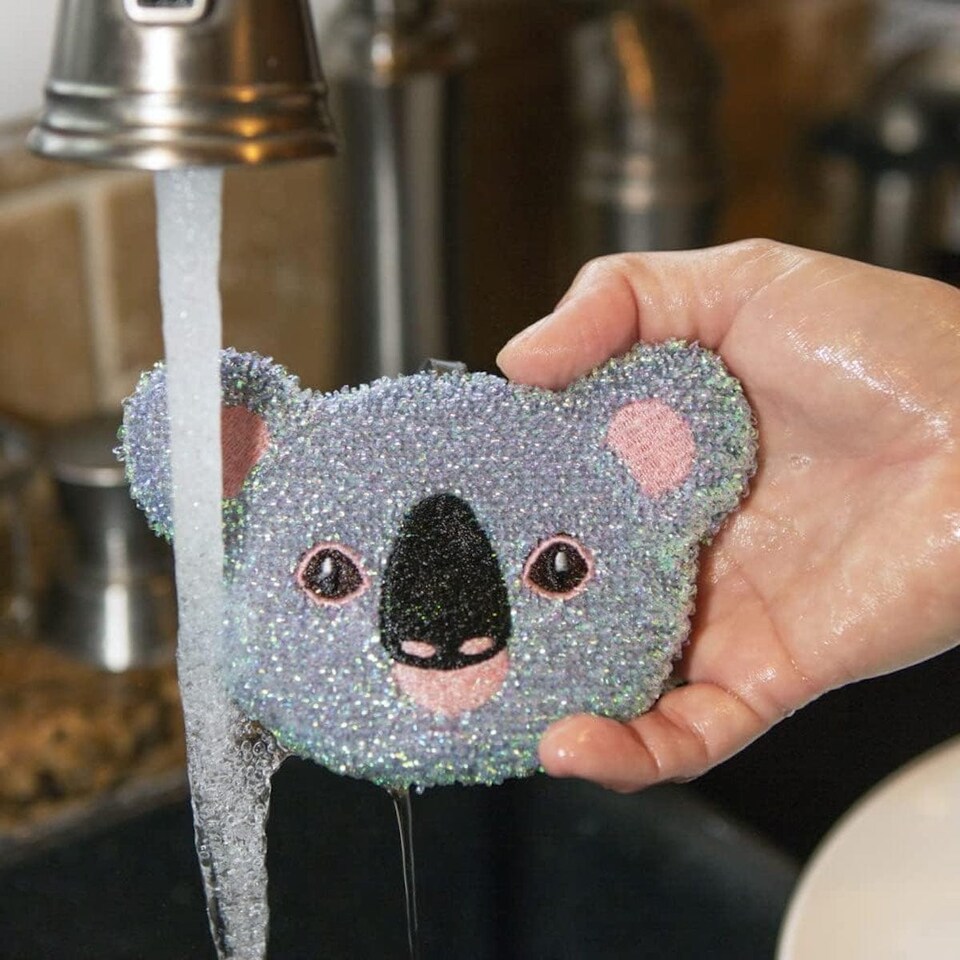 image 1 of Kikkerland Set of Three Koala Scrub Sponges
