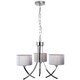 image 7 of Justina 3 Light Polished Chrome Chandelier with Silver String Shade