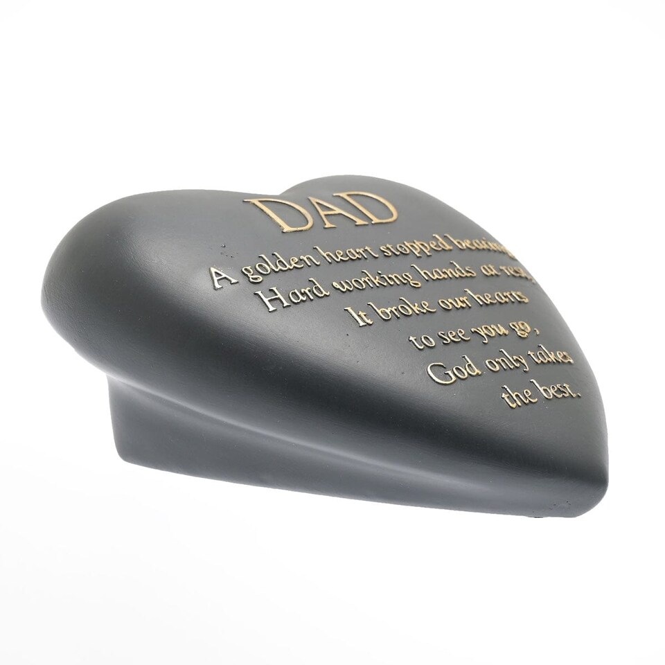 image 1 of Widdop Gifts Dad Graveside Heart Plaque