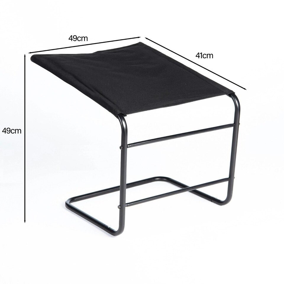image 1 of Greenhurst Black Footrest with Steel Frame – Angled Leg Support for Comfort, Circulation & Relaxation Black