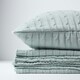 image 5 of Homescapes Cotton Cable Knit Throw - Duck Egg Blue - 130 x 170 cm Blue