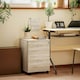image 2 of HOMCOM Pedestal Office Mobile Filing Cabinet 2 Drawer Wooden Storage Oak