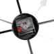 image 4 of Living and Home Large Modern Metal Wall Clock with Roman Numerals - Silver