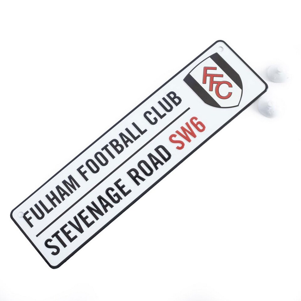 image 1 of Fulham FC Crest Window Sign | Black | Black/White/Red | 1
