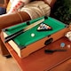 image 2 of The Magic Toy Shop Mini Pool Table Set Indoor Portable Billiard Game for Kids Family Fun