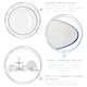 image 2 of Nicola Spring White Farmhouse Dessert Plates - 21cm - Pack of 6 | White | White