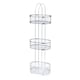 image 1 of 3 Tier Floor Standing Oval Chrome Bathroom Caddy