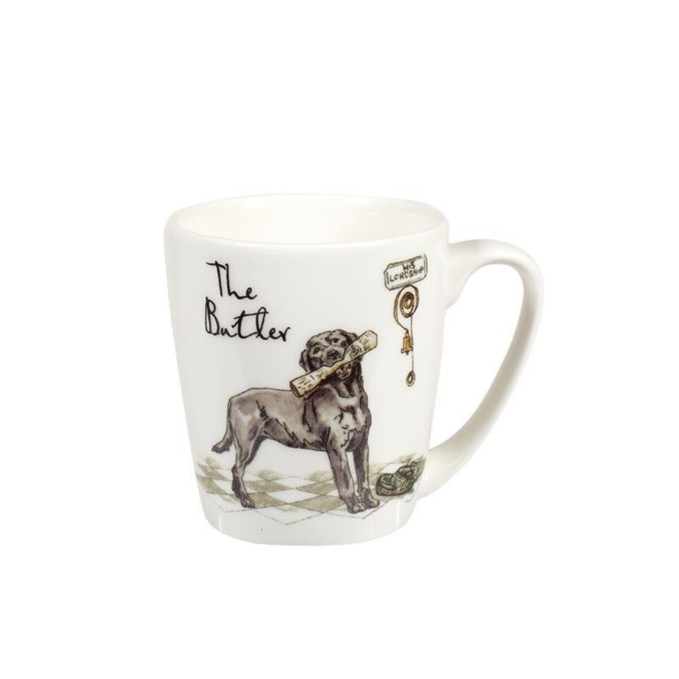 Churchill China Country Pursuits China Mug Dog The Butler 300ml White