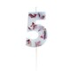 image 1 of Pressed Petal Number 5 Shaped Candle
