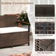 image 4 of COSTWAY Outdoor Storage Bench Deck Box Patio Furniture with Cushion