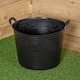 image 2 of 42L Black Flexi Plastic Tub / Bucket for Household and Garden | Black | Black
