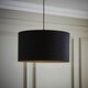 image 2 of ValueLights Reni Black Fabric Large Drum Shade | Black