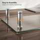 image 4 of VonHaus Height Adjustable Tempered Glass Monitor Stand for Desks
