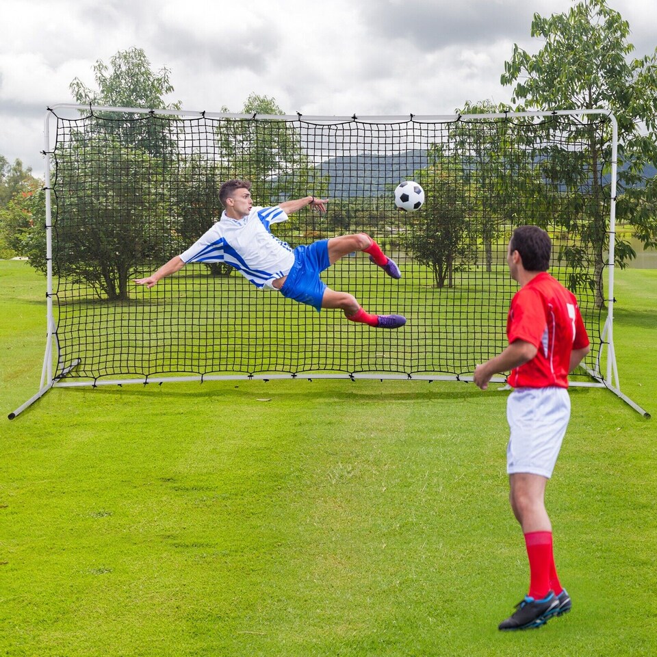 image 1 of COSTWAY Portable Soccer Rebounder Net Soccer Training Equipment w/Carry Bag