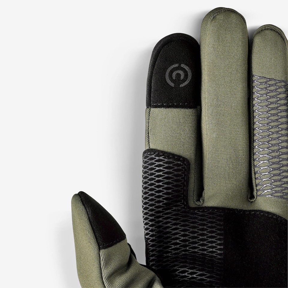 image 1 of Decathlon Adults’ trekking tactile stretch gloves, MT500