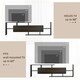 image 6 of TV Unit Cabinet for TVs up to 65 Inches w/ Wall Shelf and Storage Cabinet Black