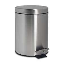 Harbour Housewares Round Bathroom Pedal Bin - 3 Litre - Matt