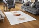image 2 of Ivory, Beige Watercolor Illustration And Gold Elements Designer Rug | Multi