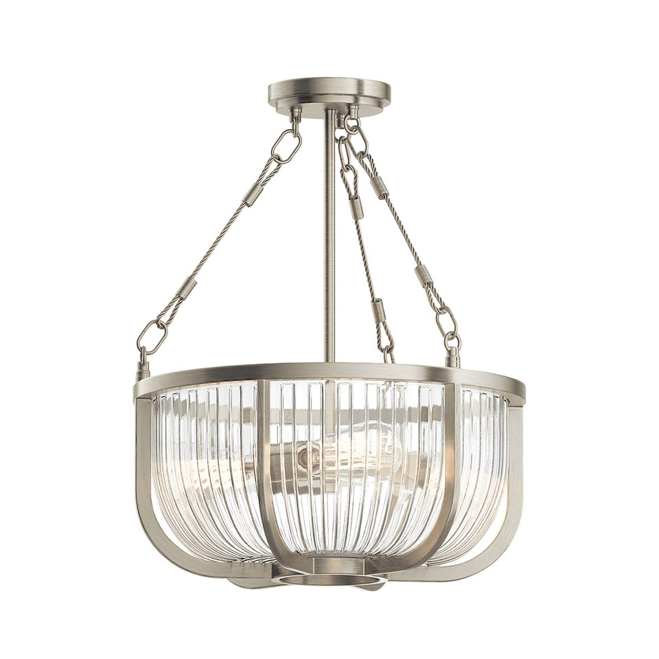 image 1 of Kichler Roux Cylindrical Pendant Ceiling Light Brushed Nickel
