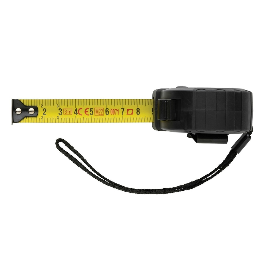 image 1 of XD Collection Recycled Plastic Tape Measure - Black - 3m x 16mm