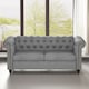 image 2 of Chesterfield Fabric Button back Sofa Settee - Victoria