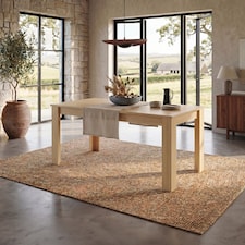 Vida Designs Medina 6 Seater Large Family Dining Room Table - Oak