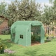 image 2 of Outsunny 2.5 x 2m Walk-In Polytunnel Greenhouse with Roll Up Door Windows Green