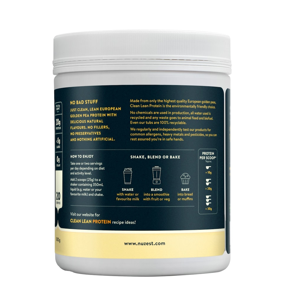 image 1 of Clean Lean Protein - Just Natural Pea Protein Powder - Vegan
