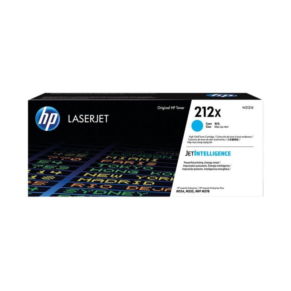 HP Cyan High Yield Toner Cartridge High Yield 10K pages W2121X HP Colour LaserJet Enterprise M555 / M554 / M578 series - W2121X N/A