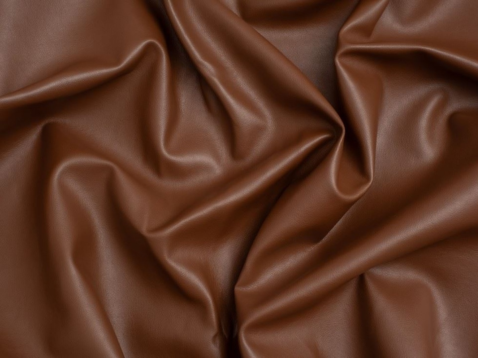 Minerva Core Range Brown Heavy Faux Leather Fabric for Bag Making, Dressmaking, Upholstery, 140cm / 55" Wide - per metre