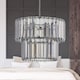 image 5 of Clint - Smoked Acrylic Crystal Two Tier Easy Fit Pendant Shade | Grey | Chrome | Medium | 1
