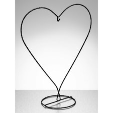 Sienna Glass Heart Shaped Display Stand - Black