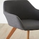 image 5 of Interiors by Premier Grey Fabric Chair With Wood Legs, Backrest Dining Chair, Easy to Clean Accent Office Chair