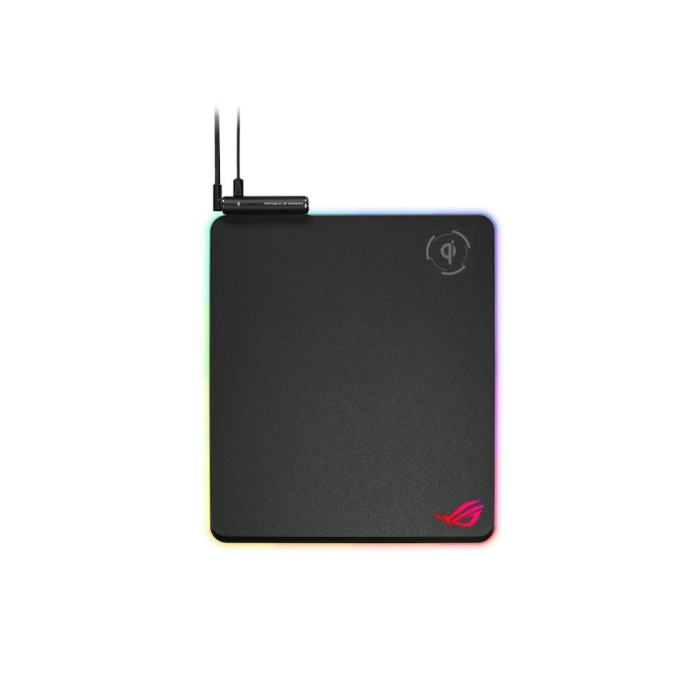 image 1 of ASUS ROG Balteus RGB Gaming Mouse Pad with Qi Wireless Charging, Customisable Lighting, Non-slip 90MP0120-B0UA00