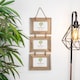 image 6 of Nicola Spring Rustic Wooden Hanging 3 Photo Frame - 6 x 4" - Natural