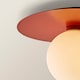 image 6 of ValueLights Darla Rust Frosted Globe Bathroom Ceiling Light & Bulb | Orange