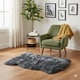 image 2 of Faux Rabbit Fur Rug Dark Grey | Grey | Dark Grey | 60x90cm | 1