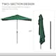 image 4 of Outsunny 2.3m Garden Balcony Half Round Parasol Umbrella Green