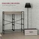 image 10 of HOMCOM Bedroom Chest of Drawers 6 Drawer Dresser w/ Shelf, Grey Wood Effect