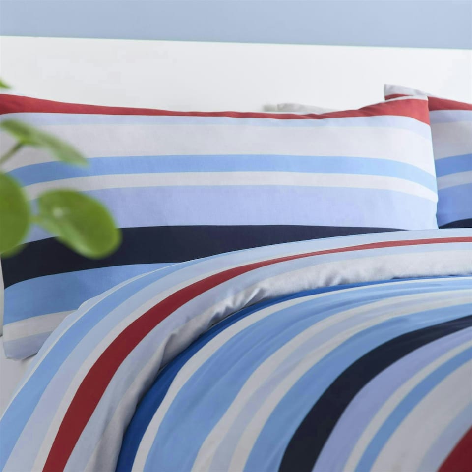 image 1 of Simply Stripes Duvet Cover Set - King - Blue