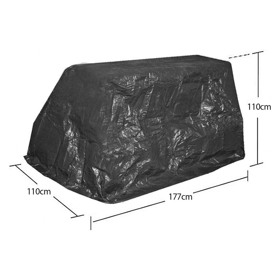 image 1 of SPARES2GO Waterproof Outdoor Lawn Mower Tractor Cover (Drawstring Tie with Brass Eyelets)