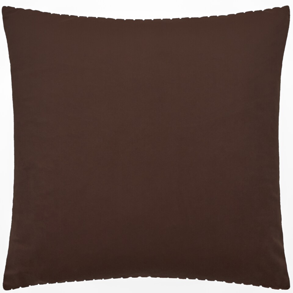 image 1 of Paoletti Savoy Stripe Velvet Cushion, Chocolate