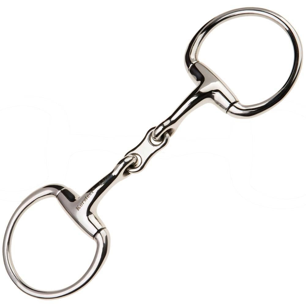 JP Korsteel Stainless Steel French Link Eggbutt Snaffle Silver Silver 5.5in 1