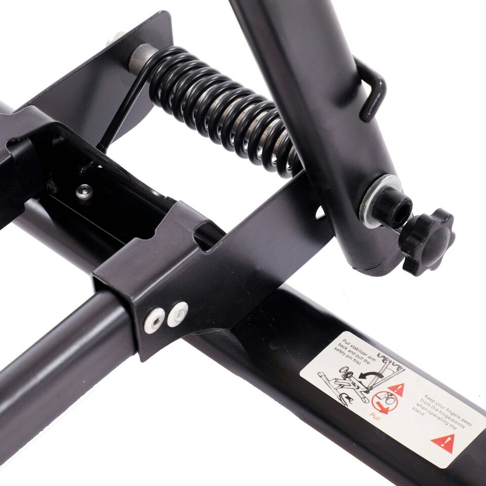 image 1 of Oypla Folding Bike Bicycle Floor Parking Stand Rack Holder
