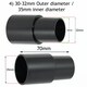 image 5 of SPARES2GO Universal Dust Extractor Adaptor Sander Power Tool Adapter 26 30 32 35 38 mm