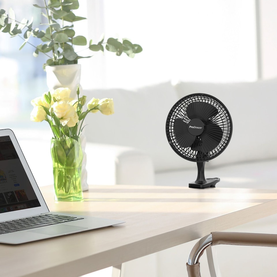 image 1 of Pro Breeze Mini Clip Fan - Black